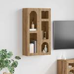 vidaXL Висящ шкаф с рафт ELST Дъб артизан 59 x 20 x 100 см (891373)