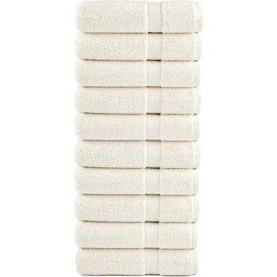 vidaXL Премиум хавлиени кърпи SOLUND 10 бр зелени 100x150 см 600 gsm (137481)
