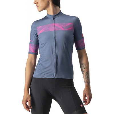 Castelli Fenice W SS light-steel-blue/pink-fluo