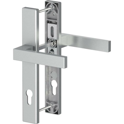 Medos Dublin Klika/klika hranatá PZ 92 mm stříbrná kartáčovaná