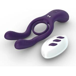 Tracy's Dog Remote Control Vibrating Penis Ring Purple