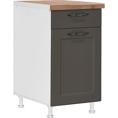 Кухненски шкаф долен с чекмедже и врата contempo d45 kf сив