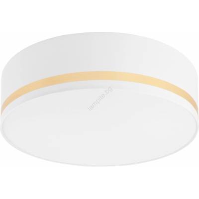 LAMKUR Плафон SIRJA STRIPE 4xE27/15W/230V Ø 45 см бял (LA48239)