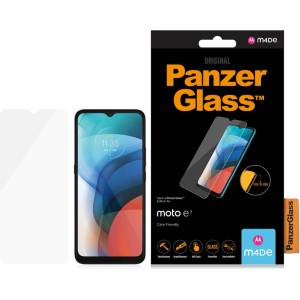 Panzer Стъклен протектор PanzerGlass за Motorola Moto E7, CaseFriendly - Черен