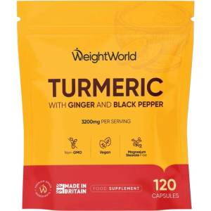 WeightWorld Turmeric 1000 mg with Ginger & Black Pepper [120 капсули]