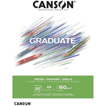 Canson Pad Graduate Drawing White Paper Скицник 30 A4 160 g White (C400110365)