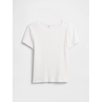 GAP Бебешка тениска с ребра GAP GAP | Byal | Момичешки | XS