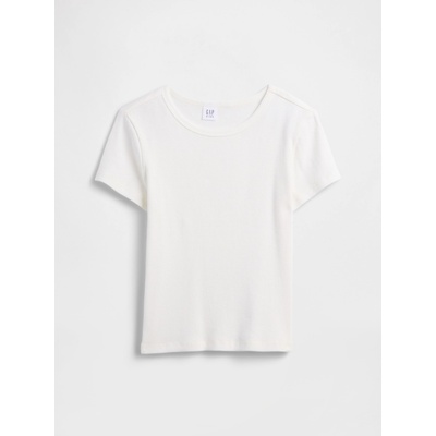 GAP Бебешка тениска с ребра GAP GAP | Byal | Момичешки | XS