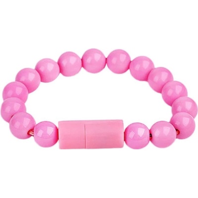 Náramek - nabíjecí kabel Bracelet s Apple lightning konektorem Barva: Růžová