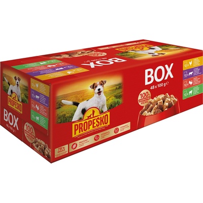 Propesko kuře & hovězí & krůta & jehně 48 x 100 g