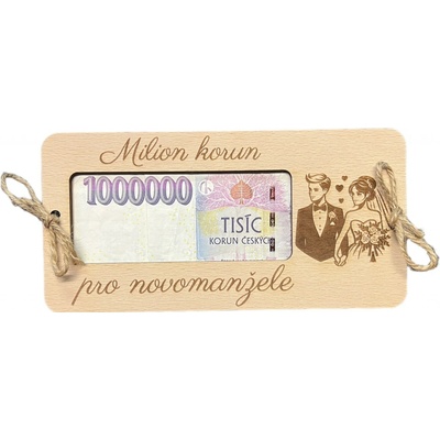 Dřevěné přání MILION - 60 let