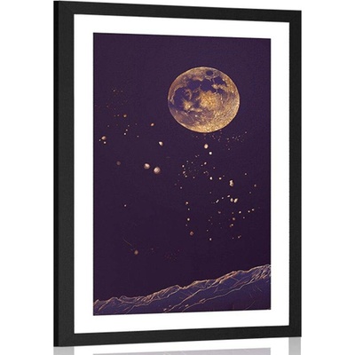 Plakát s paspartou kouzelná planeta - 40x60 white