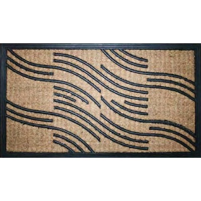 BO MA Rohožka Kokos + guma vlnky Hnedá 40x70 cm