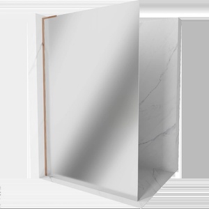 Mexen Kioto L стенна преграда за душ Walk-in 90 x 200 см, огледало, розово злато - 800-090-103-60-50 (800-090-103-60-50)