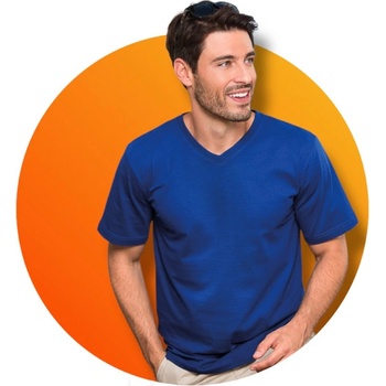 Malfini Heavy V-neck 111 tmavě šedý melír