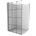 Mexen Kioto L душ параван Walk-in 110 x 200 cm, черна решетка, черна - 800-110-103-70-77 (800-110-103-70-77)