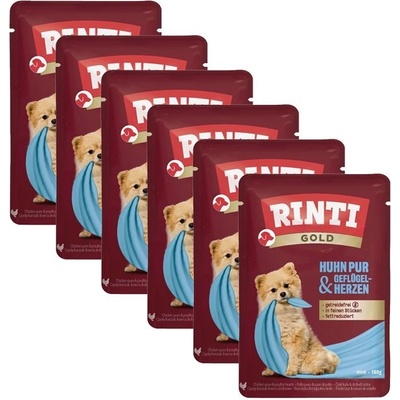 Rinti Gold Pur Adult kura & hydinové srdcia 6 x 100 g