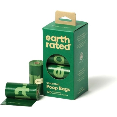 Earth Rated Vrecká na psie exkrementy s uchom bez vône 120 kusov