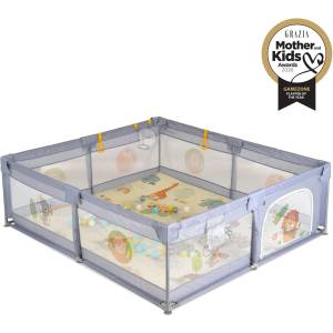 Moni Кошара за игра GameZone 150*200 с аксесоари - Сив (112555)