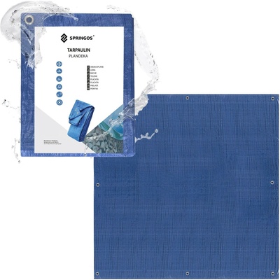 SPRINGOS krycí plachta s oky 2 x 2 m 60g PE, modrá SPRINGOS PROTECT GA2124-XG