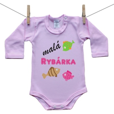 Boodyy Ružové Body s dlhým rukávom Malá rybárka
