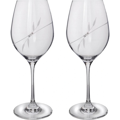 Semido Sklenice na víno s krystaly Preciosa Plant 2 x 360 ml