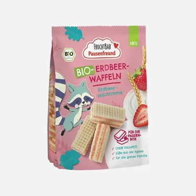 FruchtBar Waflové sušienky s jahodami BIO 100 g