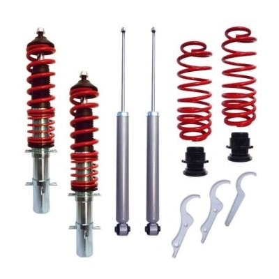 Регулируемо спортно окачване за Golf 4 / Бора - червено