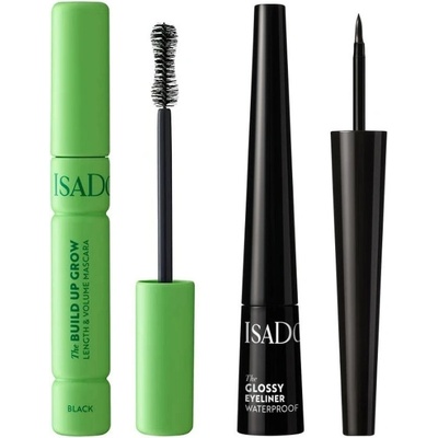 IsaDora Сет Изящен грим Isadora Спирала Black The Build Up Grow § Водоустойчива очна линия Glossy Eyeliner
