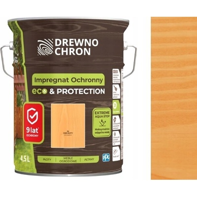 Drewnochron Ochranná impregnace Eco&Protection Zlatý dub 4,5L