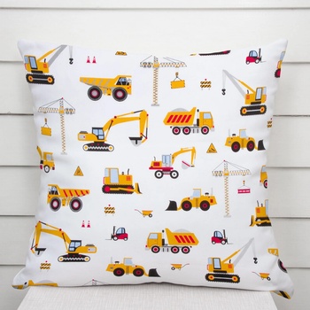 Biante Sandra SA-081 Nákladné autá a bágre na bielom 40 x 60 cm