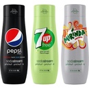 SodaStream Pepsi Max 440 ml + 7 Up Free 440 ml + Mirinda Light 440 ml