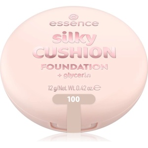 essence silky CUSHION FOUNDATION фон дьо тен в гъба със средно покритие цвят 100 12 гр