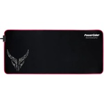 PowerColor Геймърска подложка за мишка PowerColor Red Devil RGB MPDR-1000, XL, Черна | 695-G000000574 (695-G000000574)