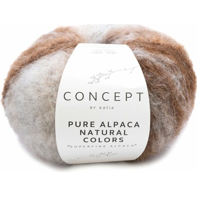 PURE ALPACA NATURAL COLORS Katia PURE ALPACA NATURAL: 103 šedobéžová-camel-hnedá-šedá