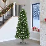 vidaXL Коледно дърво с 300 LED светодиода с поставка Зелен 240 cm ПЕ (3396351)