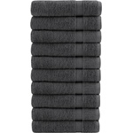 vidaXL Премиум кърпи за баня SOLUND 10 бр антрацит 70x140 см 600 gsm (137162)