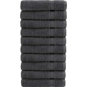 vidaXL Премиум кърпи за баня SOLUND 10 бр антрацит 70x140 см 600 gsm (137162)