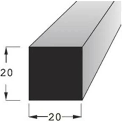 Hranolek ostrohranný H 2020 BK /90