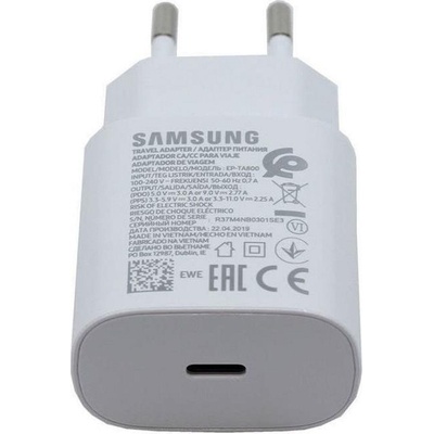 Samsung Оригинално Зарядно Samsung 25W 220v Super Fast Charger USB-C EP-TA800EWE, Бял (Bulk) (Ep-Ta800/bulk)