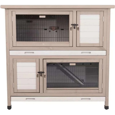 Trixie Natura králíkárna s tepelnou izolací 2 patra šedá 116 x 113 x 65 cm – Zboží Mobilmania