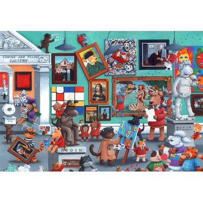 Bluebird Puzzle - Puzzle Cats and Dogs Art Gallery - 1 000 piese