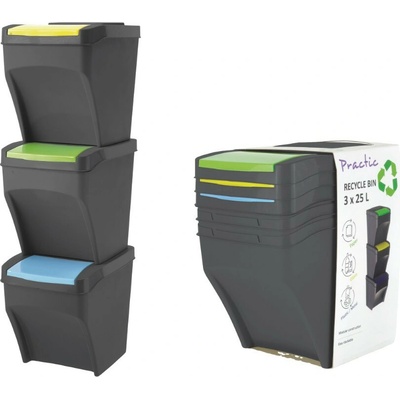Koš na tříděný odpad Recykle BIN 3 x 25 l