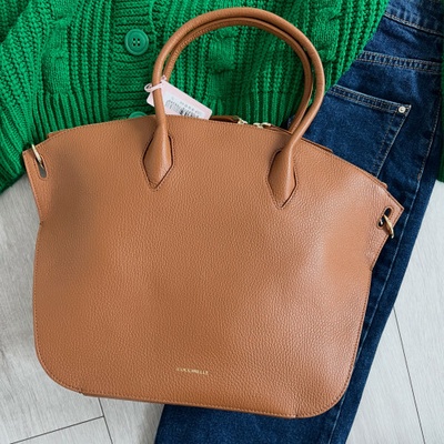 Coccinelle top handle kabelka hnedá