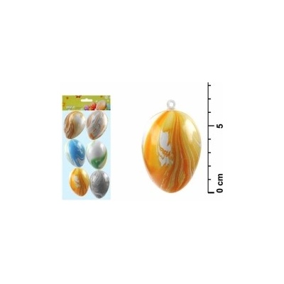 Vajíčka plast 6cm/6ks S170181 – Zboží Dáma