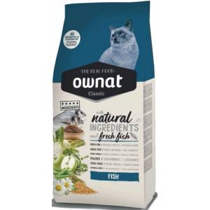 OWNAT Classic FISH - Натурална суха храна за пораснали котки с прясна океанска риба и пилешко - 1, 5 кг, Испания - 109639