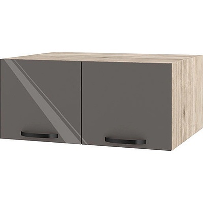 ИРИМ Горен кухненски шкаф Сити АРФ-Антрацит гланц-05-112 80 см