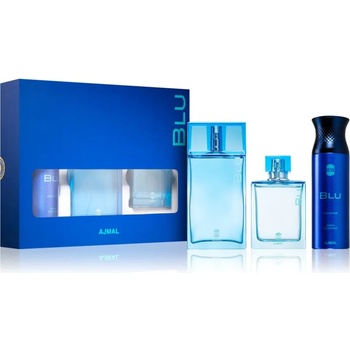 Image 1 of Ajmal Blu Подаръчен комплект, Eau De Parfum 90ml + Eau De Cologne 90ml + Дезодорант 200ml, мъже