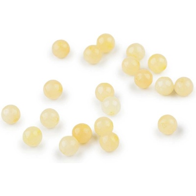 Stoklasa Jadeit syntetický, minerální korálky Ø4; 5 mm Balení: 20 ks, Varianta: 2 (Ø5 mm) jadeit žlutý 2 (Ø5 mm) jadeit žlutý
