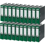 Leitz quality folders 180°, pack of 20, A4, 100 percent recycled cardboard, 8 cm spine width, cloud marble paper, green spine, 10805055 - 10800055 (10800055)
